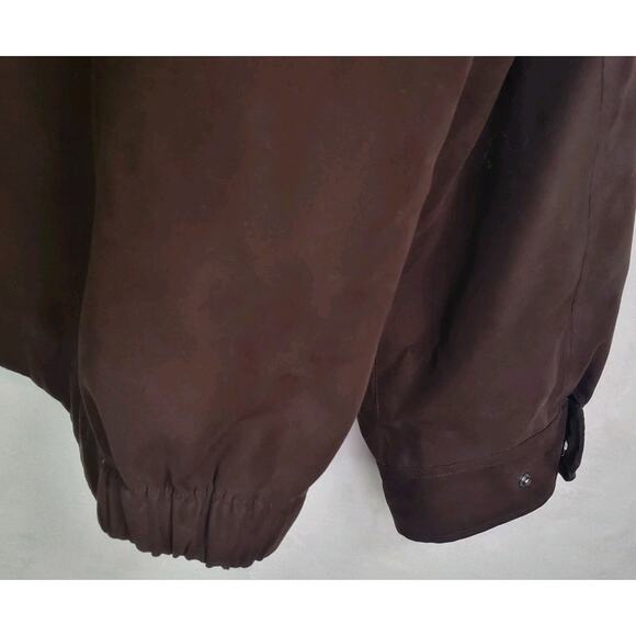 Jos. A. Bank Mens Bomber Jacket Removable Lining Faux Suede Dark Brown Sz XL - Picture 12 of 15